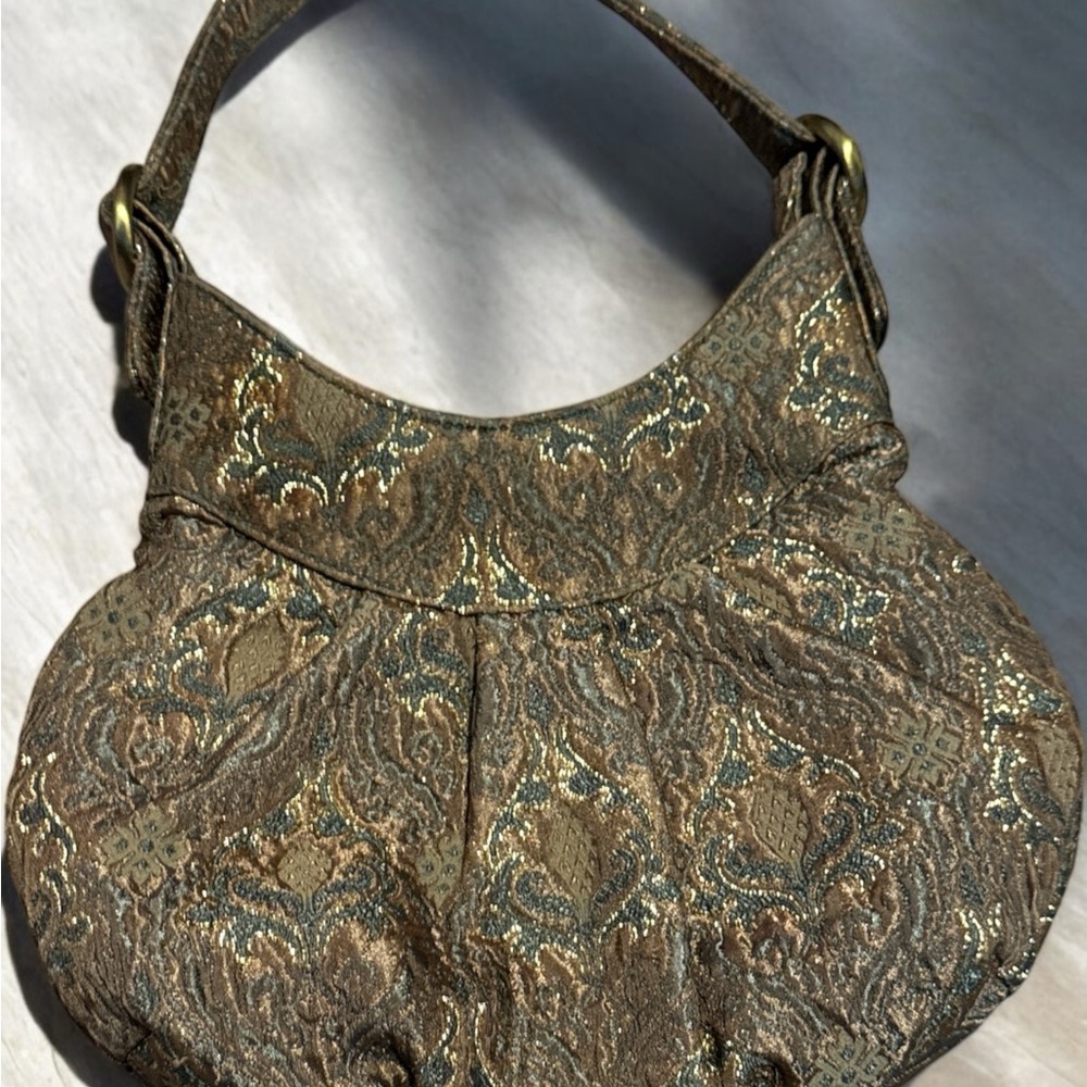 Elegant Gold and Brown Women's Bag